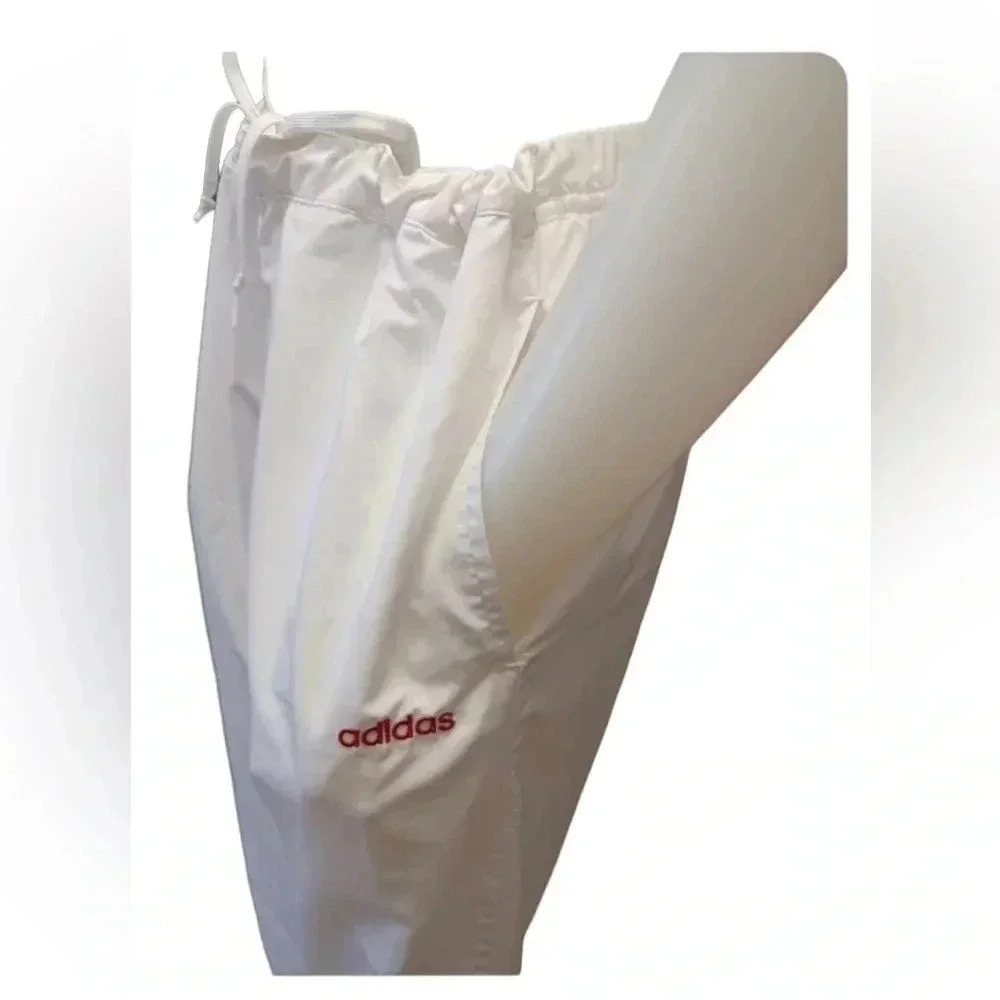 Adidas Vintage Lined White Red Track Pants Size Large - Picture 7 of 11